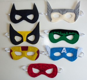 party masks superhero