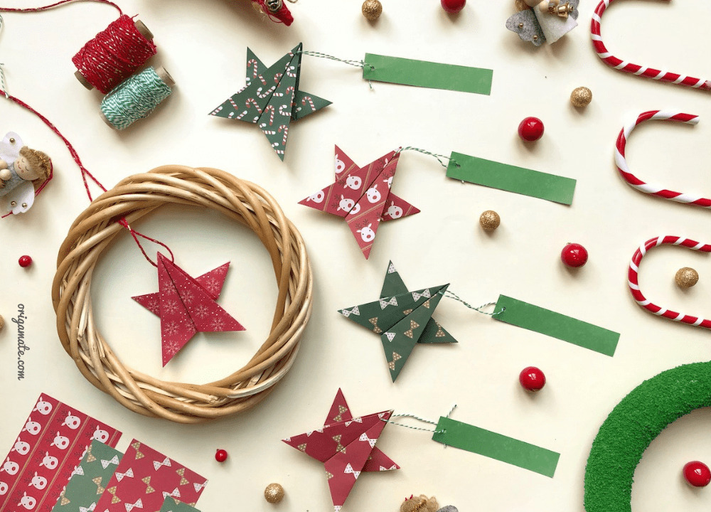 Segnaposto di Natale con gli Origami