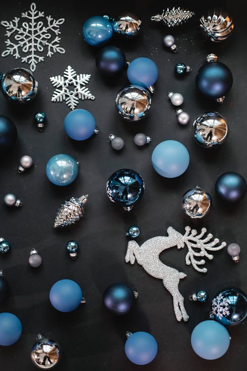 decorazioni natalizie blu