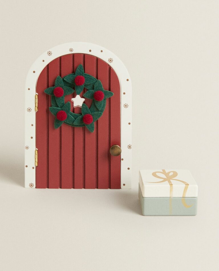 Set Porta Elfo Di Natale 13 Pezzi - Mini Porticina Magica Con Accessori Per Gnomi E Fate - Decorazione Fai Da Te