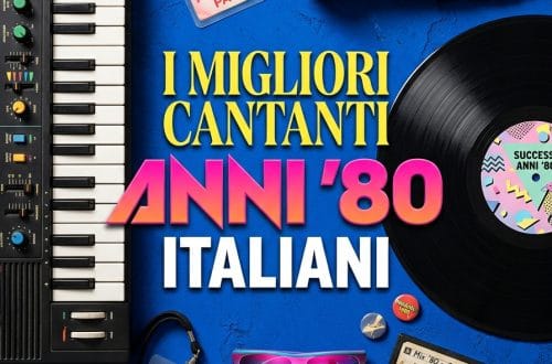 Immagine di strumenti musicali e memorabilia anni '80 italiani.
