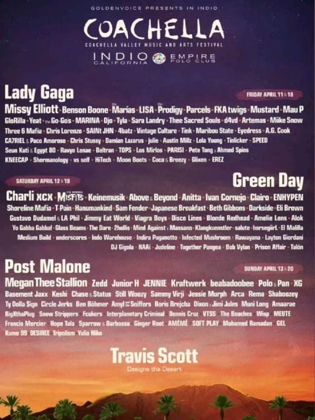 headliner di Coachella