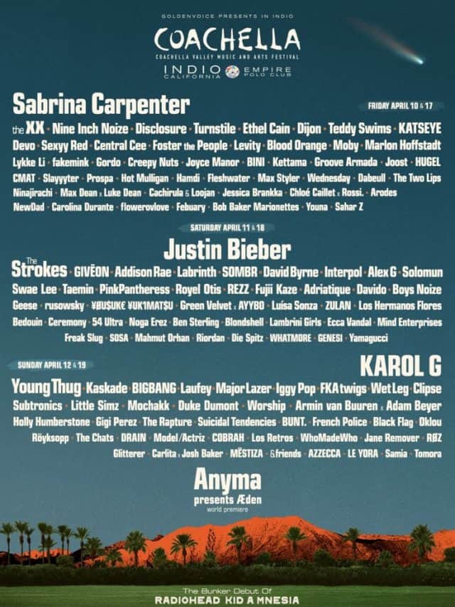 headliner di Coachella